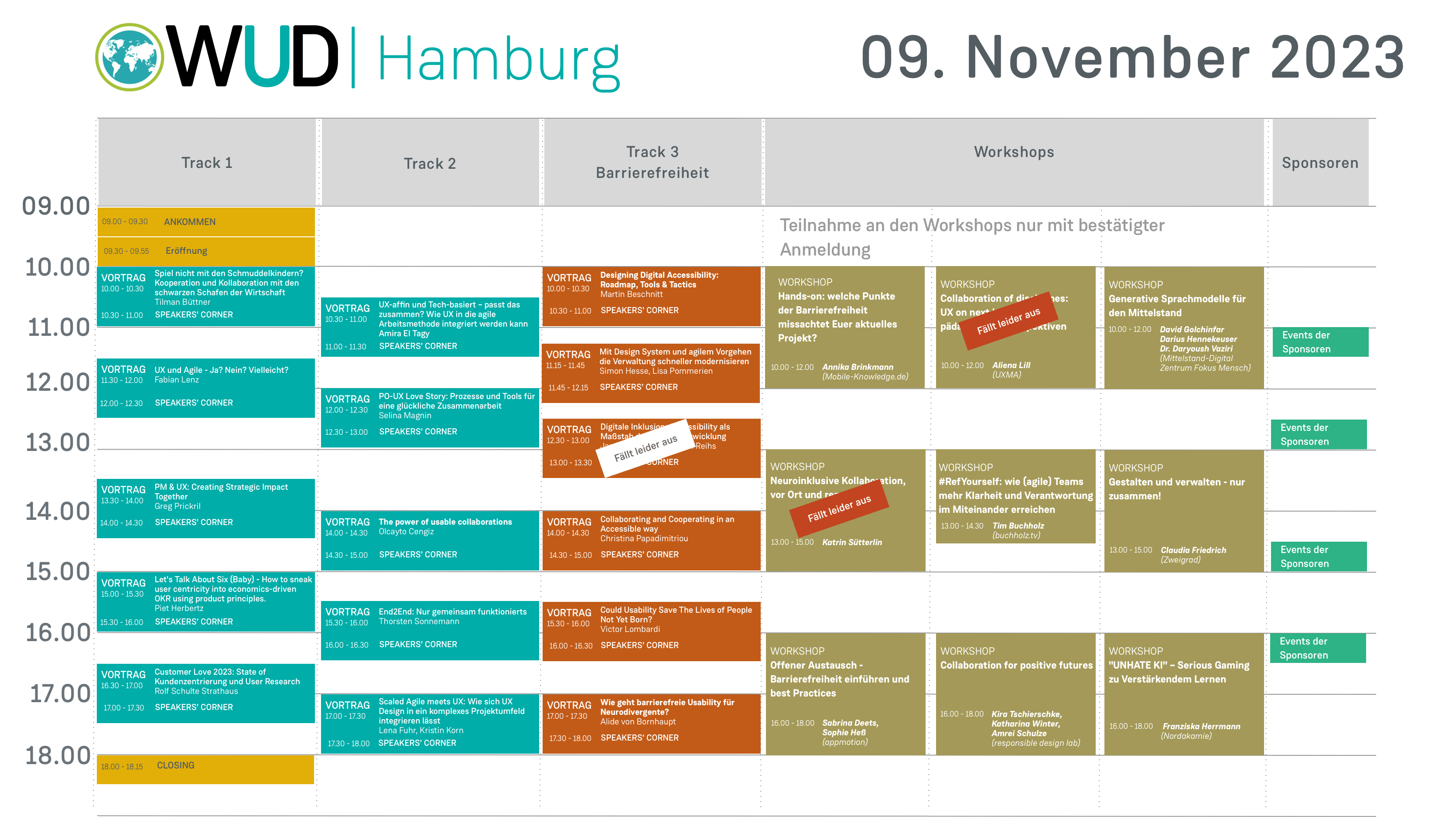 Program WUD 2023 in Hamburg